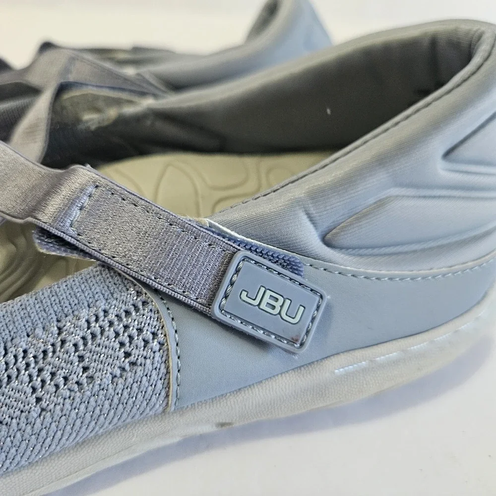 JBU Jambu Camila Mary Jane Flats Slip On Shoes Denim Shimmer Blue Women 10W